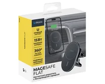 Авт. держатель Deppa Mage Safe Flat Qi магнитный, черный, 55203