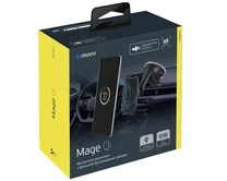 Авт. держатель Deppa Mage Qi для смартфонов, магнитный, черный 