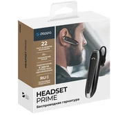 Bluetooth гарнитура Deppa Headset Prime, BT 5.4, 230 mAh, черная