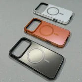 Чехол iPhone 17 Pro Njoyny Metal MagSafe (белый)