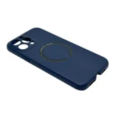 Чехол iPhone 13 Pro Max Leather Magnetic (темно-синий)