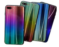 Чехол Samsung G955F S8+ Glass Rainbow 3D в ассортименте