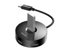 Type-C HUB Baseus round box Type-C to USB3.0+USB2.0*3 (черный)