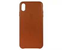 Чехол iPhone XS Max Leather Case copy в упак (коричневый)