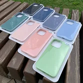 Чехол iPhone 11 Liquid Silicone FULL (темно-синий)