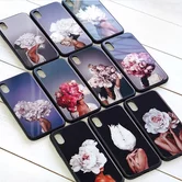 Чехол iPhone 11 KSTATI Glass Flower Head