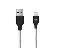 Кабель Prime Line Lightning - USB нейлон, серый