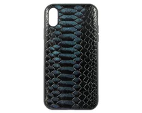 Чехол iPhone XR Leather Reptile (синий)