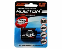 Аккумулятор AA Robiton R6 2-BL 2500mAh (1упак)