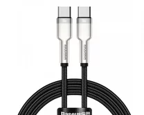 Кабель Baseus Cafule Series Metal Data Cable Type-C to Type-C 100W черный, 1м