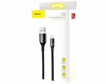 Кабель Baseus C-shaped Light Intelligent power-off Cable Lightning черный