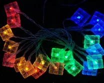 Гирлянда Квадраты, RGB, 3м, 20 лампочек, USB