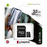 Карта памяти MicroSDHC Kingston Canvas Select Plus (32GB cl10 UHS-I + SD)