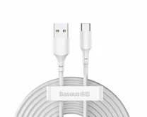 Кабель Baseus Simple Wisdom Data Cable Kit Type-C - USB белый, 1,5м (2шт)