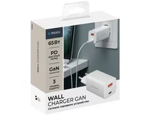 СЗУ-1USB + 1USB-C Deppa PD 3.0, QC 3.0, 65W, GaN, белый