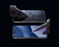 Защитное стекло iPhone 15 Pro ANANK Anti-fingerprint (для игр, не отставляет отпечатков пальцев) матовое черное 