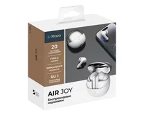 Bluetooth стереогарнитура Deppa Air Joy, TWS, BT 5.3, 250мАч, белая