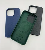 Чехол iPhone 13 Pro Classic Leather (темно-зеленый)