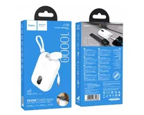Внешний АКБ 10000 mAh Hoco J130 (кабель Type-C, iWatch) белый