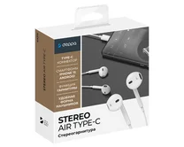 Стереогарнитура Deppa Stereo Air Type-C, белый