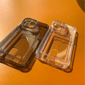 Чехол Oppo A3x  TPU CardHolder (прозрачный черный)