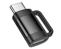 OTG Hoco UA31E Type-C папа to Lightning мама USB2.0 черный