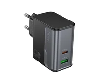 СЗУ-1USB + 1USB-C Hoco CS74A, PD45W+QC3.0, черный