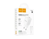 СЗУ-1USB-C Hoco C146A + кабель Type-C-Lightning, 20W белый
