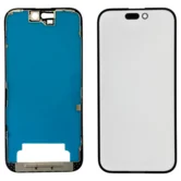 Стекло + рамка + OCA iPhone 16 (6.1) черное 1кл