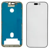 Стекло + рамка + OCA iPhone 16 Pro (6.3) черное 1кл