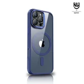 Чехол iPhone 13 Pro Max Njoyny Matte MagSafe (синий)