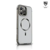 Чехол iPhone 15 Pro Njoyny Metal MagSafe (серый)