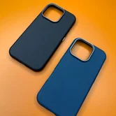 Чехол iPhone 16 Pro Njoyny NY-39 Leather (серый)